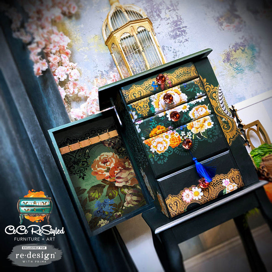 Pheasants & Peonies - CeCe Decor Transfer - Furniture Transfer