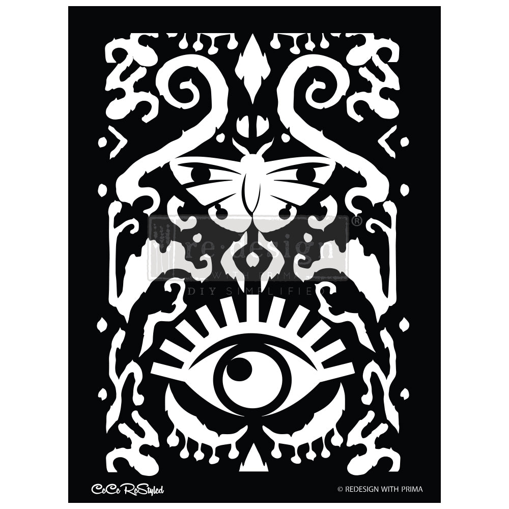 All Seeing Ikat Pattern - CeCe Decor Stencil