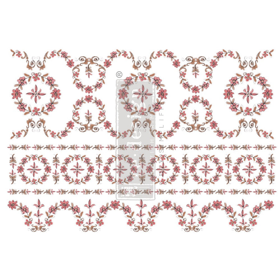 Flower Garland - Annie Sloan Decor Transfer