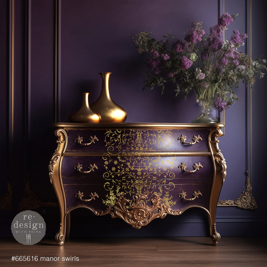 Manor Swirls - Kacha Decor Transfer - Furniture Transfer