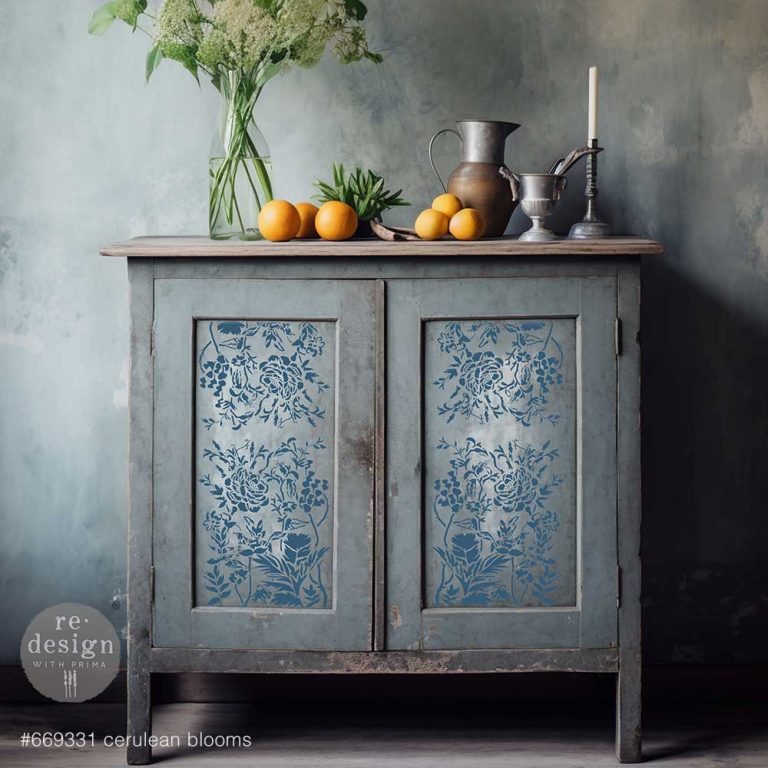 Cerulean Blooms - Decor Stencil