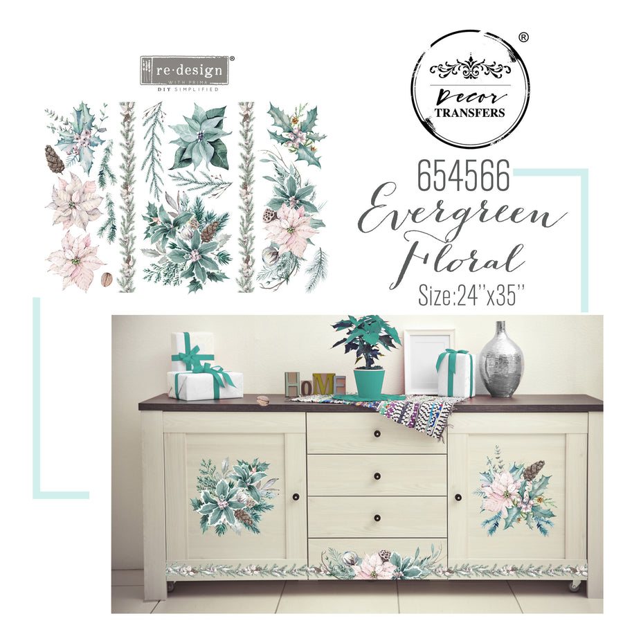Evergreen Florals - Decor Transfer - Furniture Transfer