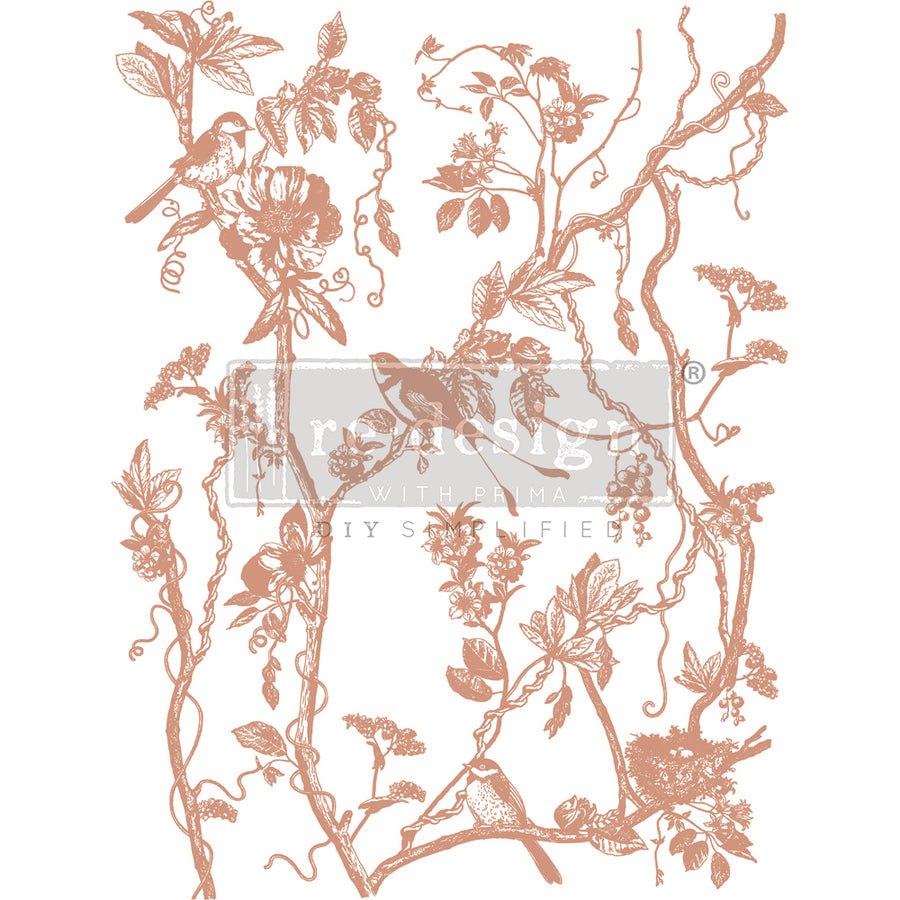 Bird Watching - Kacha Copper Gold Foil Transfer