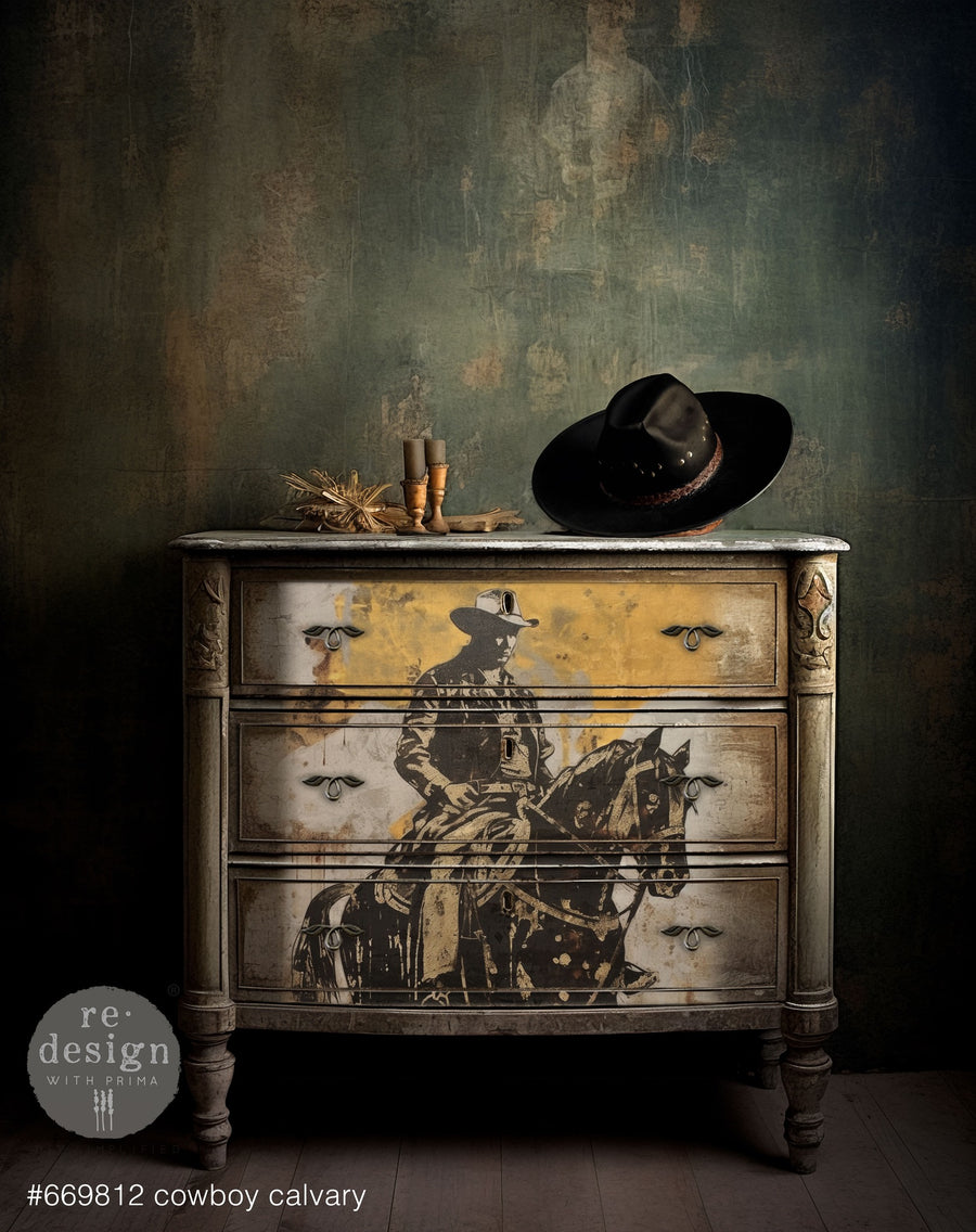 Cowboy Calvary - A1 Decoupage Paper - Fiber Paper
