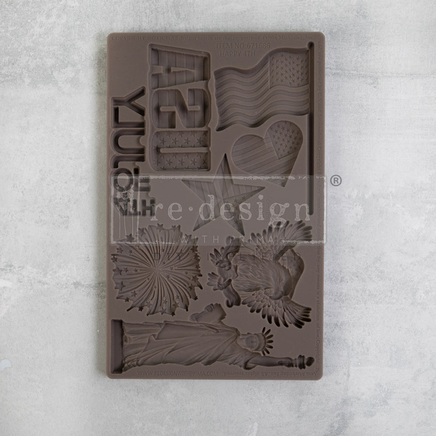 Happy 4th - Decor Mould - Silicone Mold