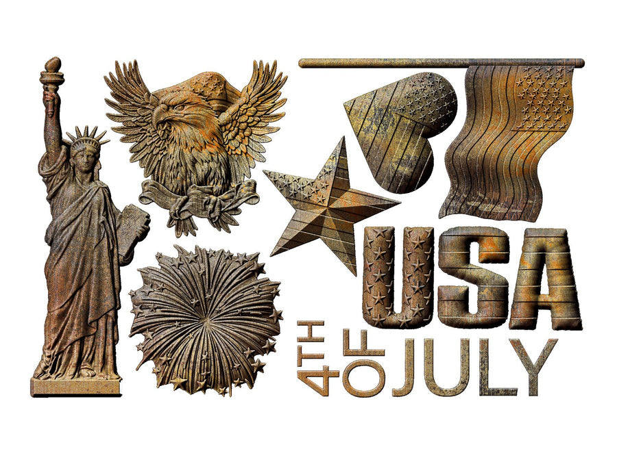 Happy 4th - Decor Mould - Silicone Mold