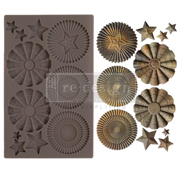Red, White, and Blue - Decor Mould - Silicone Mold