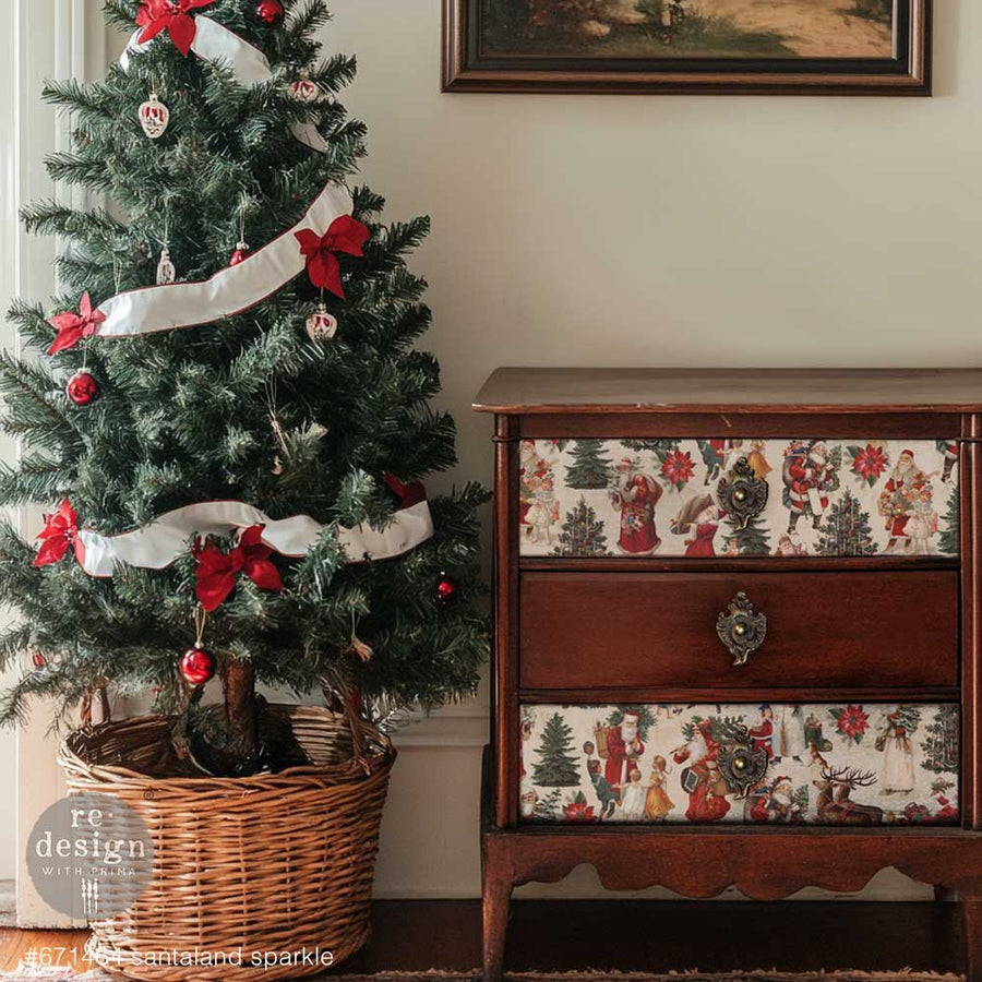 Santaland Sparkle - A3 Decoupage Paper Pack