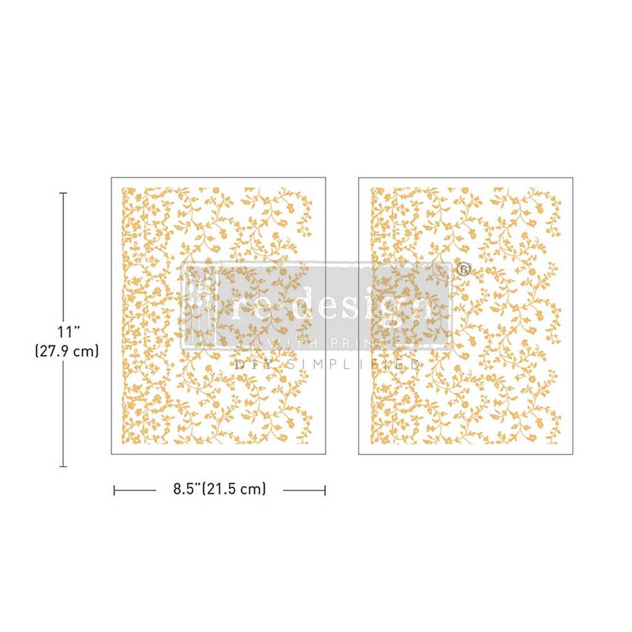 Vineyard Elegance - Gold Foil Middy - Medium Transfer