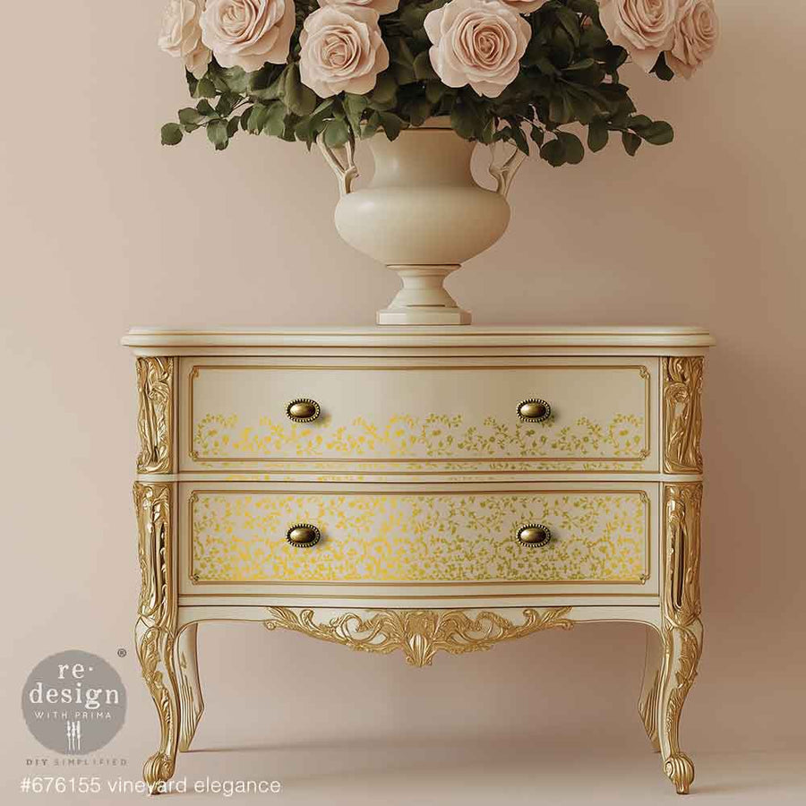 Vineyard Elegance - Gold Foil Middy - Medium Transfer