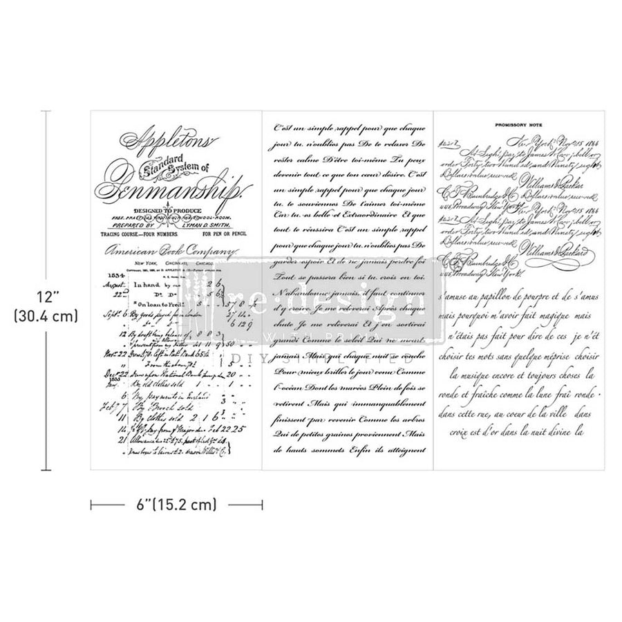 Vintage Script Mastery - Mini Transfer - Small Transfer