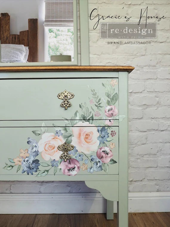Watercolor Bloom - Decor Transfer - Furniture Transfer