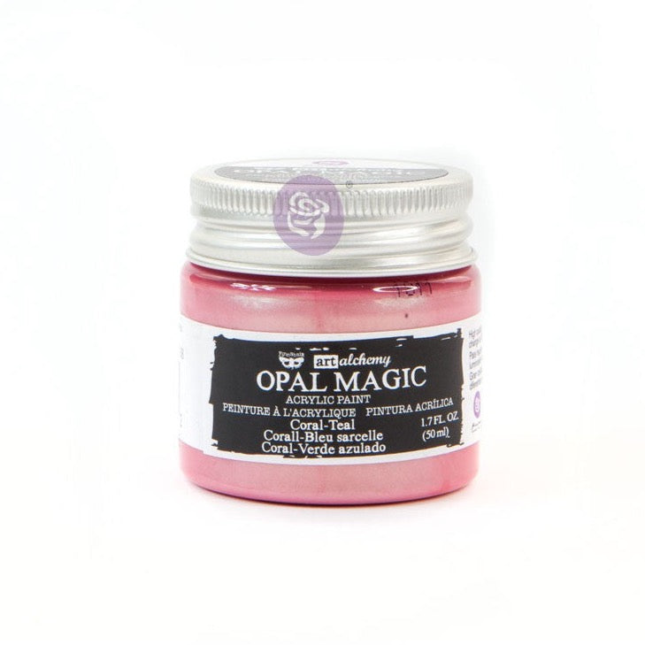 Coral-Teal Opal Magic - Finnabair Acrylic Paint