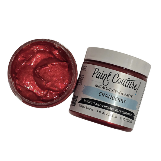 Cranberry Metallic Stencil Paste