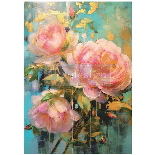 Bold Blooms - A1 Decoupage Paper - Fiber Paper