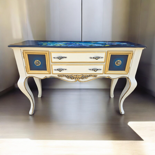 Georgeous Fairytale Bling Handpainted Console/Entryway Table (Shipping Included in Price)