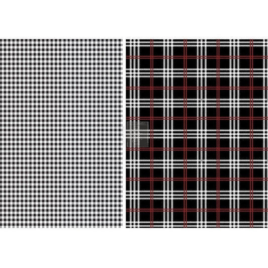 Gingham Black - Decor Transfer - Furniture Transfer
